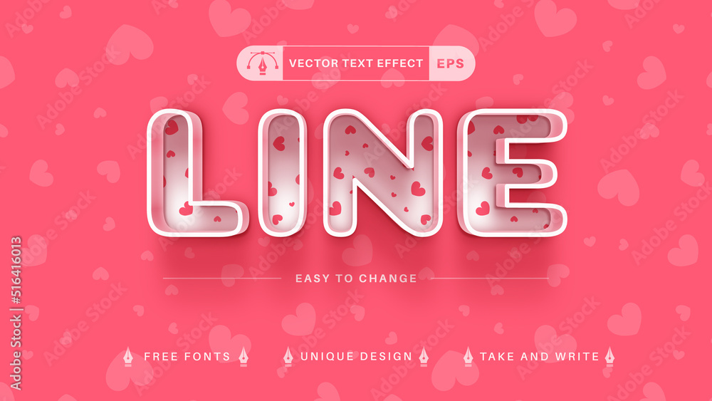 Love Pink Editable Text Effects, Valentine Font Styles, Gentle Lettering Love Pink Editable Text Effects, Valentine Font Styles, Gentle Lettering