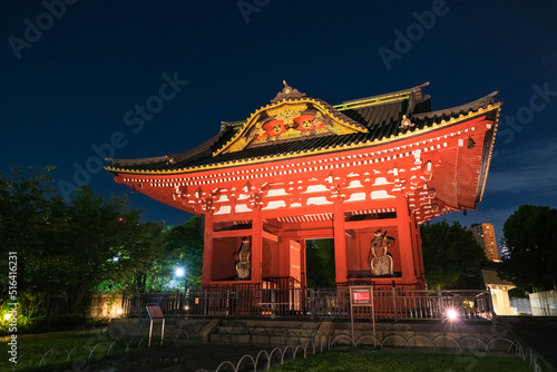 東京都港区 ライトアップされた旧台徳院霊廟惣門 © 健太 上田