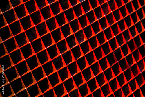 Background with geometric shapes of abstract shape in red