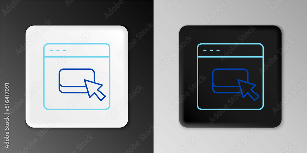 Line Browser files icon isolated on grey background. Colorful outline concept. Vector