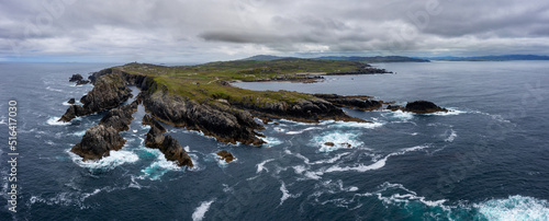 panorama drone view of Malin Head and the northernmost point of Ireland photo