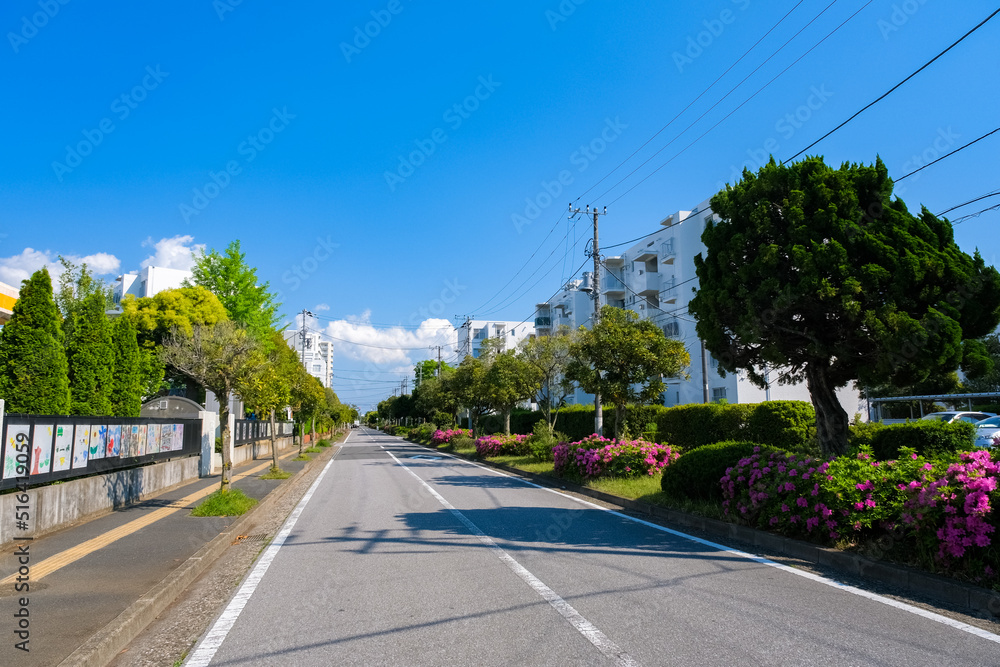 Naklejka premium 千葉市美浜区高浜 稲毛海岸の住宅地