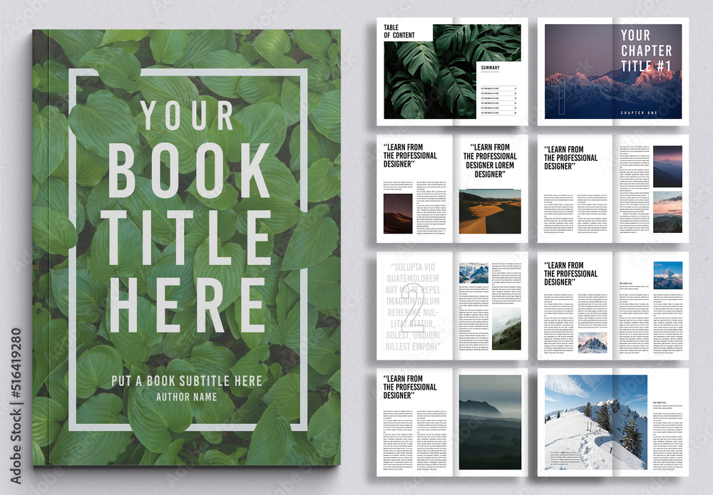Book Layout Stock Template Adobe Stock