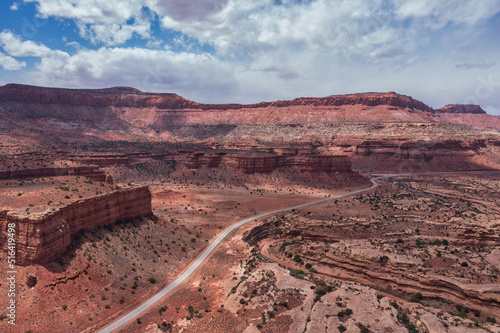 Travel Utah Background. Scenic highway through red rocks