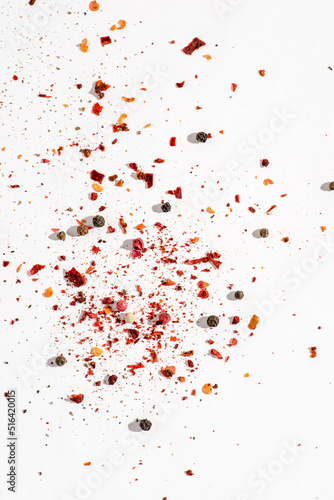 ground pepper on a white background