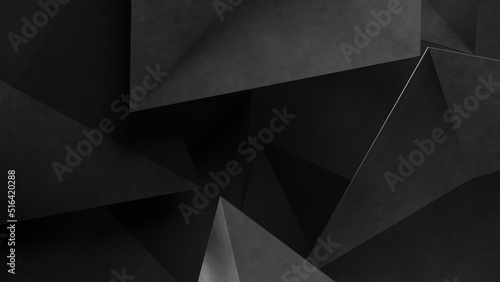 Abstract gray geometric background made of triangles. Concrete background. 3d Rendering