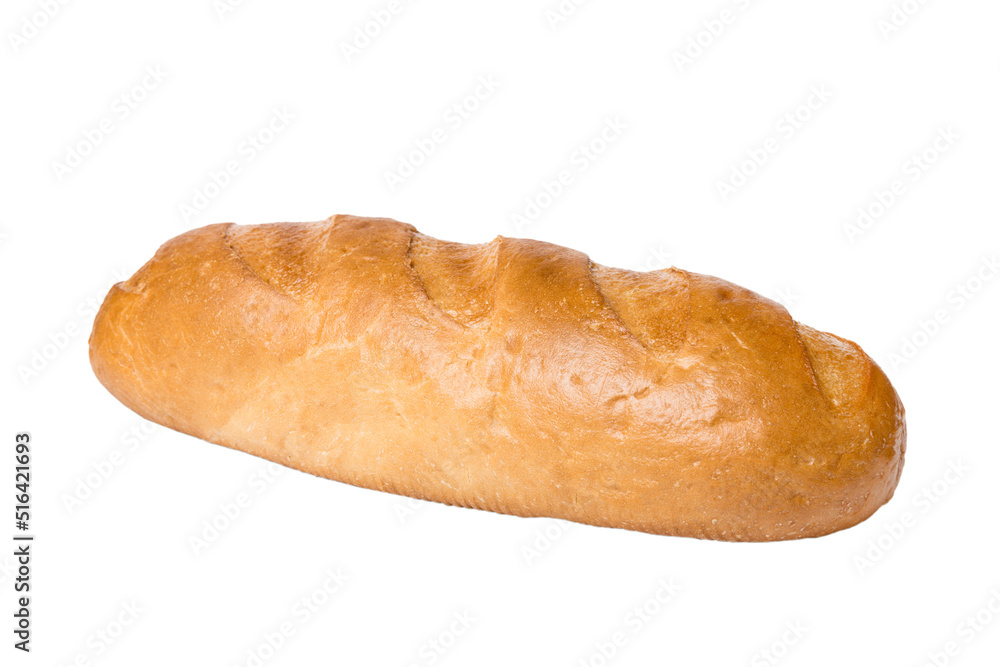 Bread top view cut out. Freshly backed Bread isolated on white background. Fresh organic loaf Bread top view cut out. Freshly backed Bread isolated on white background. Fresh organic loaf