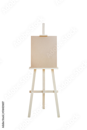 Obraz na plátně Canvas Painting stand wooden easel Art supply isolated, Mock up