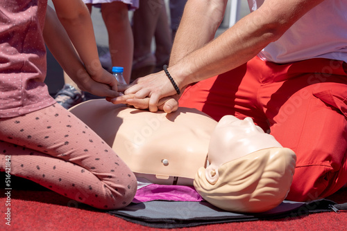 First aid and Cardiopulmonary resuscitation procedure training