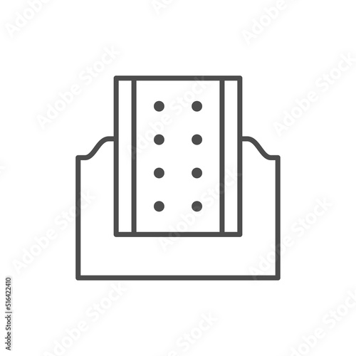 Foundation pouring line outline icon