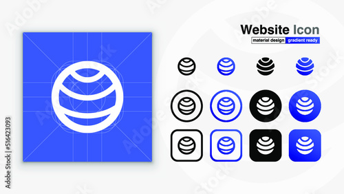 Website material design icon
