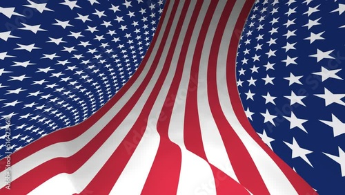USA National Independence Day Parade July 4th Background animation concept	
