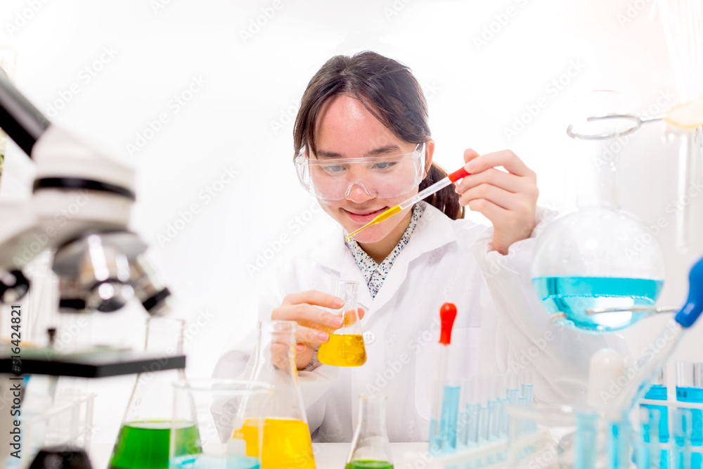 Teenager scientist in medical science laboratory,Science and education. Teenager scientist in medical science laboratory,Science and education.