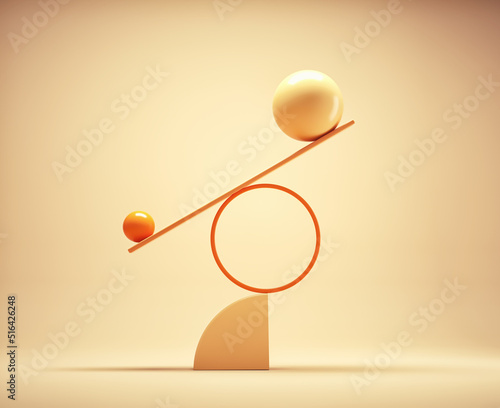 Geometrical elements on balance. Impossible equilibrium.