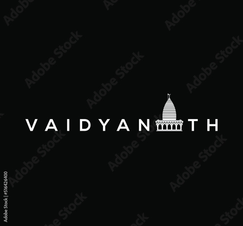 Vaidyanath typography with the Vaidyanath temple icon.