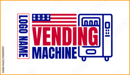 Vending machine logo vector