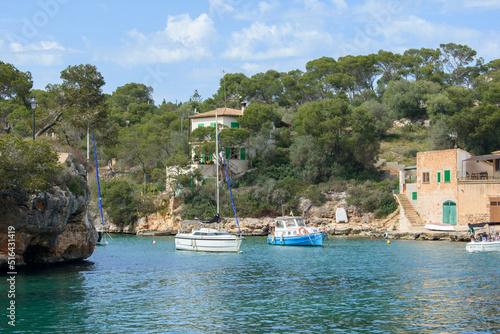 Cala Figuera, Mallorca, Spain - 05.02.2022: Sail boats in port of Cala Figuera