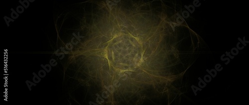 Digital render fractal backdrop showing radial symmetry and smooth flowing pastel color energy lines photo