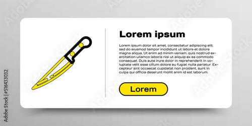 Line Knife icon isolated on white background. Cutlery symbol. Colorful outline concept. Vector