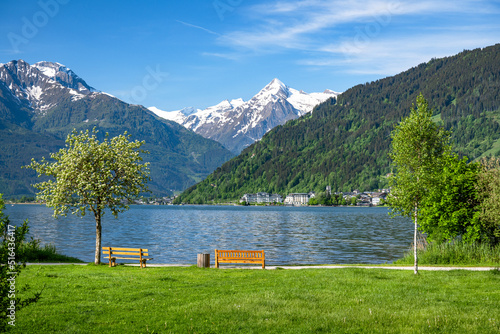 Viewpoint at Lake Zell, Zell am See, Pinzgau, Salzburg State, Austria, Europe