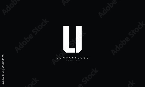 LU UL Abstract initial monogram letter alphabet logo design