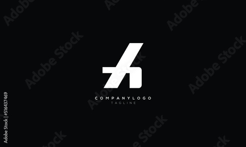 TH HT Abstract initial monogram letter alphabet logo design