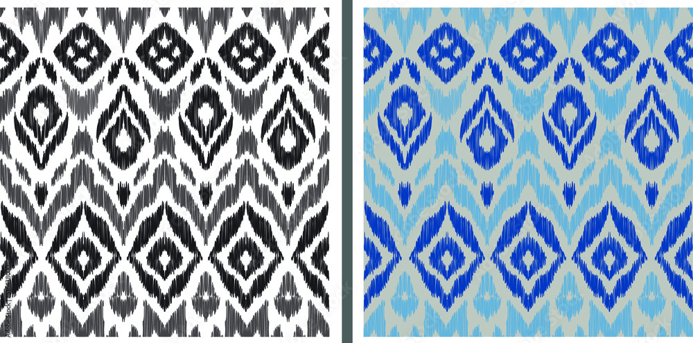 set of seamless geometric patterns, ikat seamless pattern, geometric seamless pattern set of seamless geometric patterns, ikat seamless pattern, geometric seamless pattern