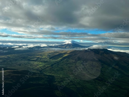 Scenic view of Cotopaxi stratovolcano in the Andes Mountains in Ecuador