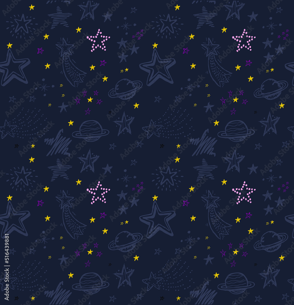 Fototapeta premium seamless pattern with stars, 