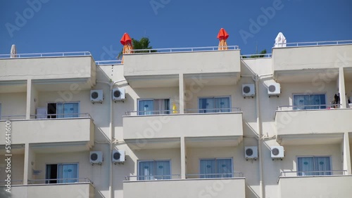 Facade of hotel on resort photo
