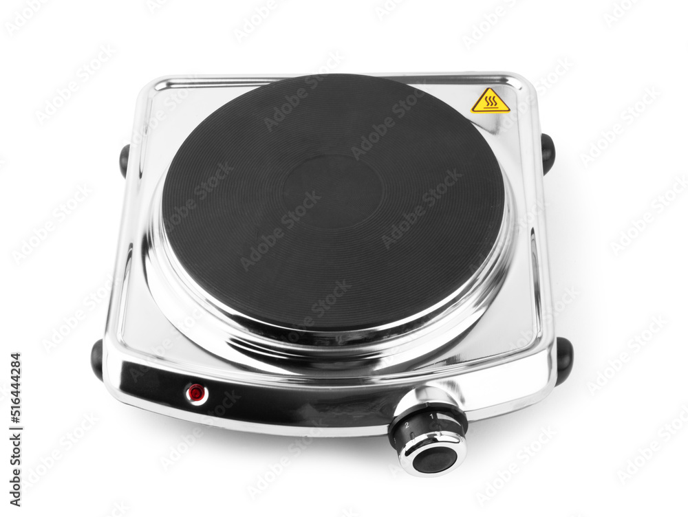 Fototapeta premium portable single burner electric stove isolated on white