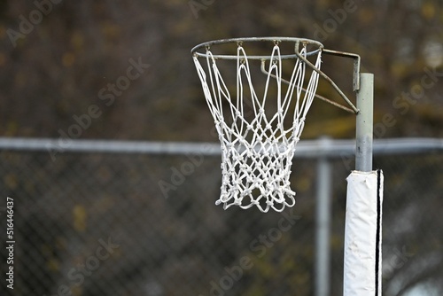 Принти на полотні Netball net on top of a netball goal