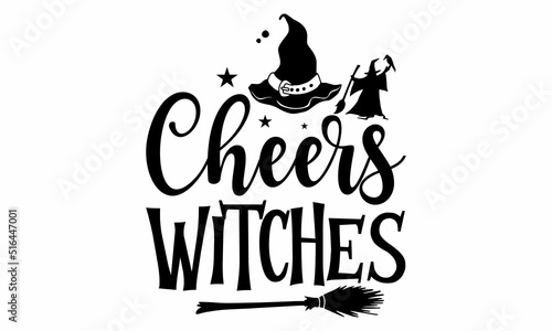 Cheers witches, Halloween  SVG, t shirt designs, Get in the creepy halloween spirit with this trick or treat cut file, This clip art piece features the words trick or treat with pumkins, bats, and spi