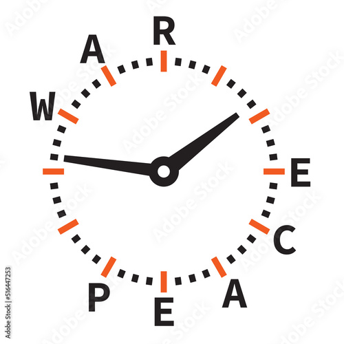 between war an peace - alarm clock dial
