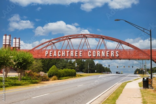 Peachtree Corners sign in Norcross Georgia