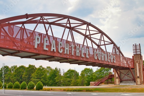 Peachtree Corners sign in Norcross Georgia © marls