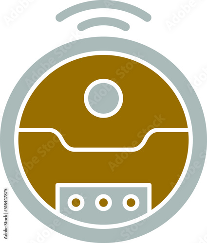 Vector Design Robotic Vaccum Icon Style