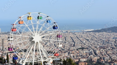 ferris wheel in the park, Barcelona 