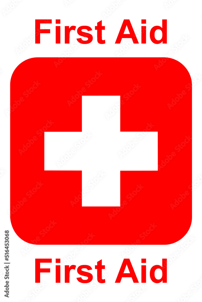 Fototapeta premium First Aid sign, Red cross 