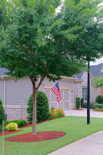 American Flag on Townhome