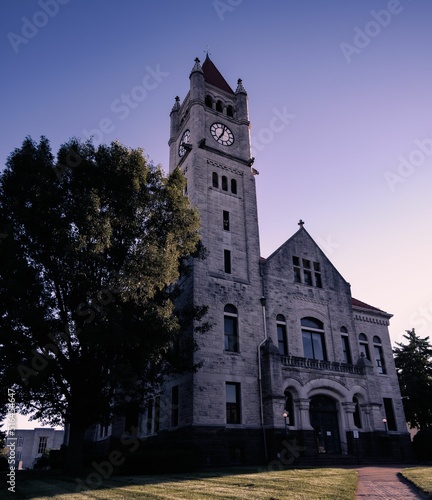 Vertical shot of the Greene County Courthouse in Xenia. Ohio, United States.