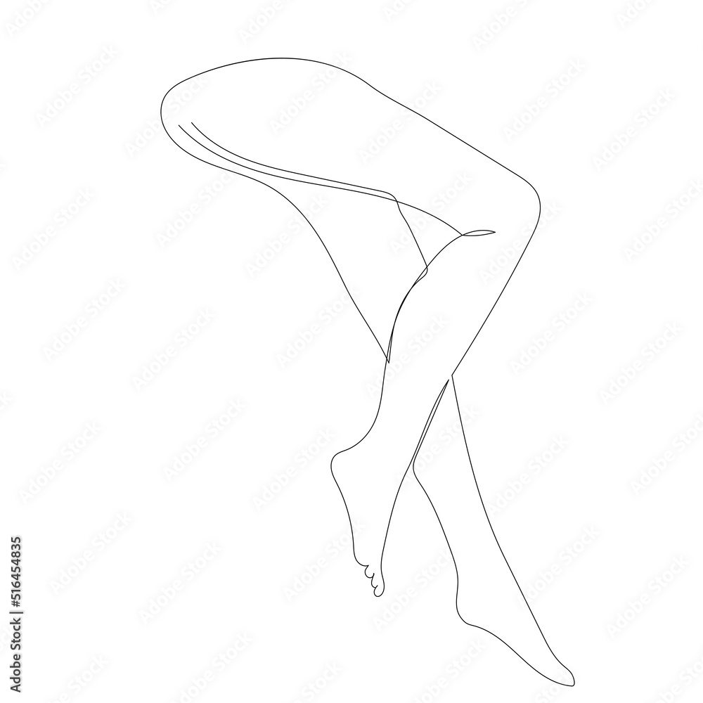 one continuous line drawing of female legs vector one continuous line drawing of female legs vector