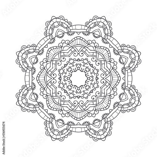 ornamental round ornament for coloring page