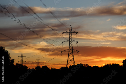 background, blue, britain, cable, cloud, clouds, distribution, electric, electrical, electricity, energy, england, english, environment, field, grid, heathrow, high, industrial, industry, line, london