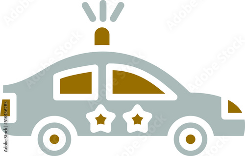 Vector Design Police Car Icon Style