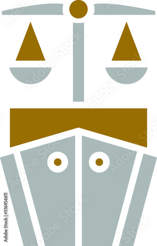 Vector Design Maritime Law Icon Style