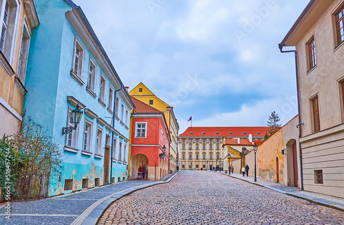 Loretanska Street and Czernin Palace, Hradcany, Prague, Czech Republic photo