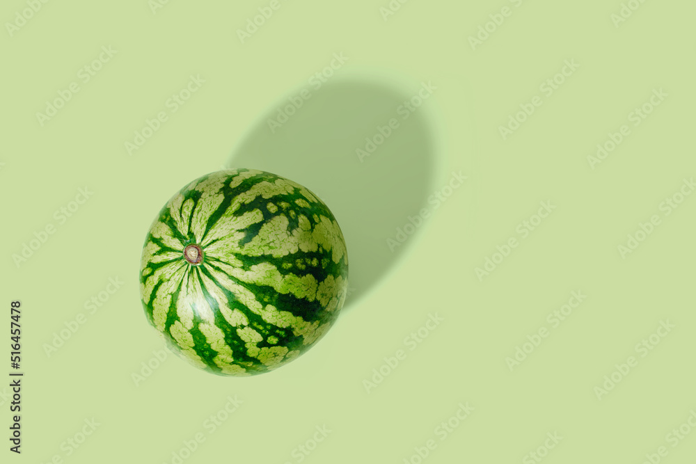 watermelon on green pastel background watermelon on green pastel background