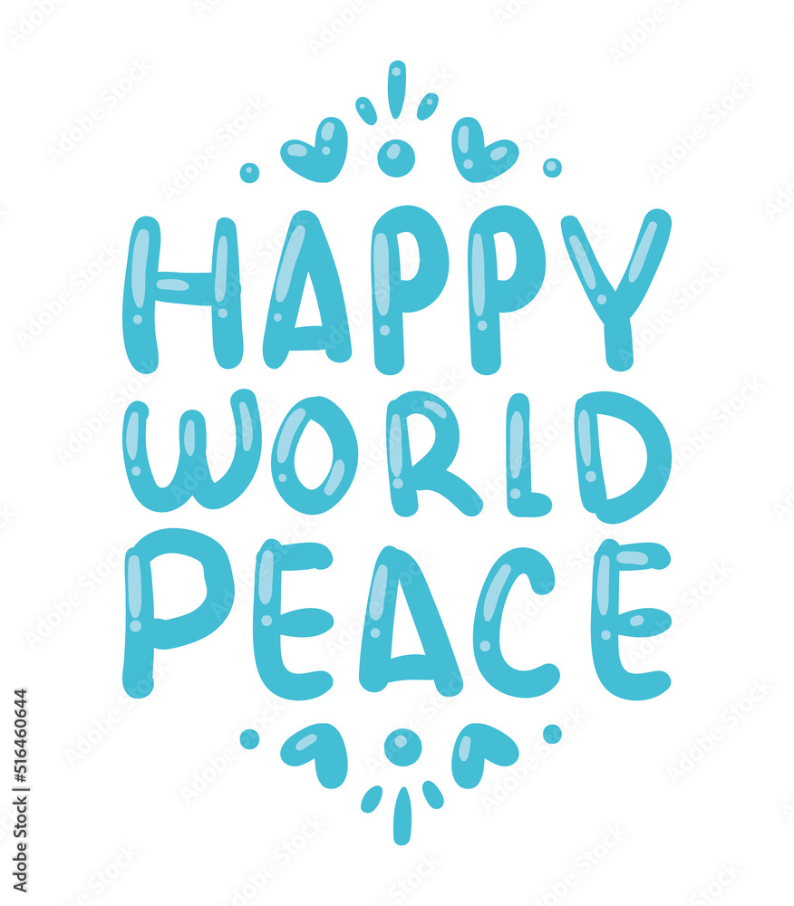 happy world peace lettering happy world peace lettering