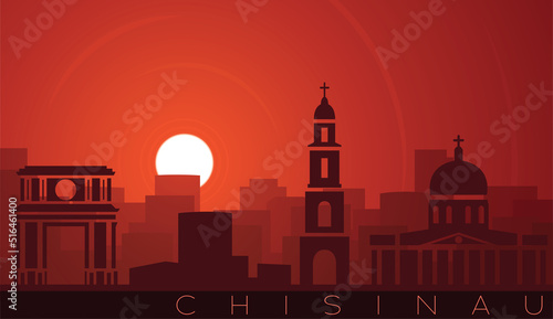 Chisinau Low Sun Skyline Scene